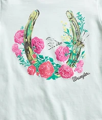 Girls - Floral Horseshoe T-Shirt