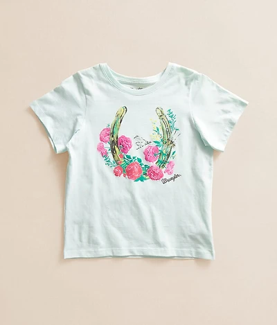 Girls - Floral Horseshoe T-Shirt