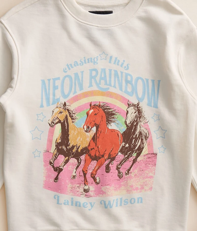Girls - Lainey Wilson Neon Rainbow Pullover