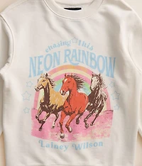 Girls - Lainey Wilson Neon Rainbow Pullover