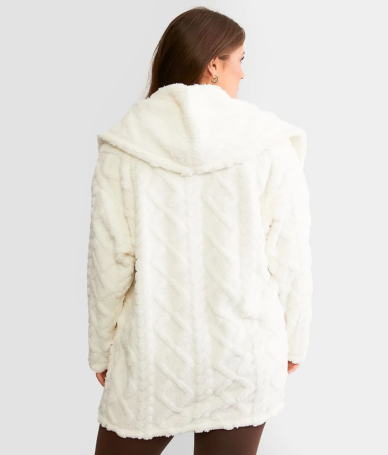 Cameron Cable Knit Hooded Cardigan