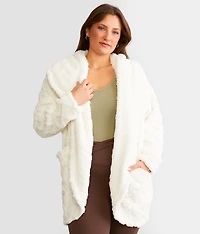 Cameron Cable Knit Hooded Cardigan