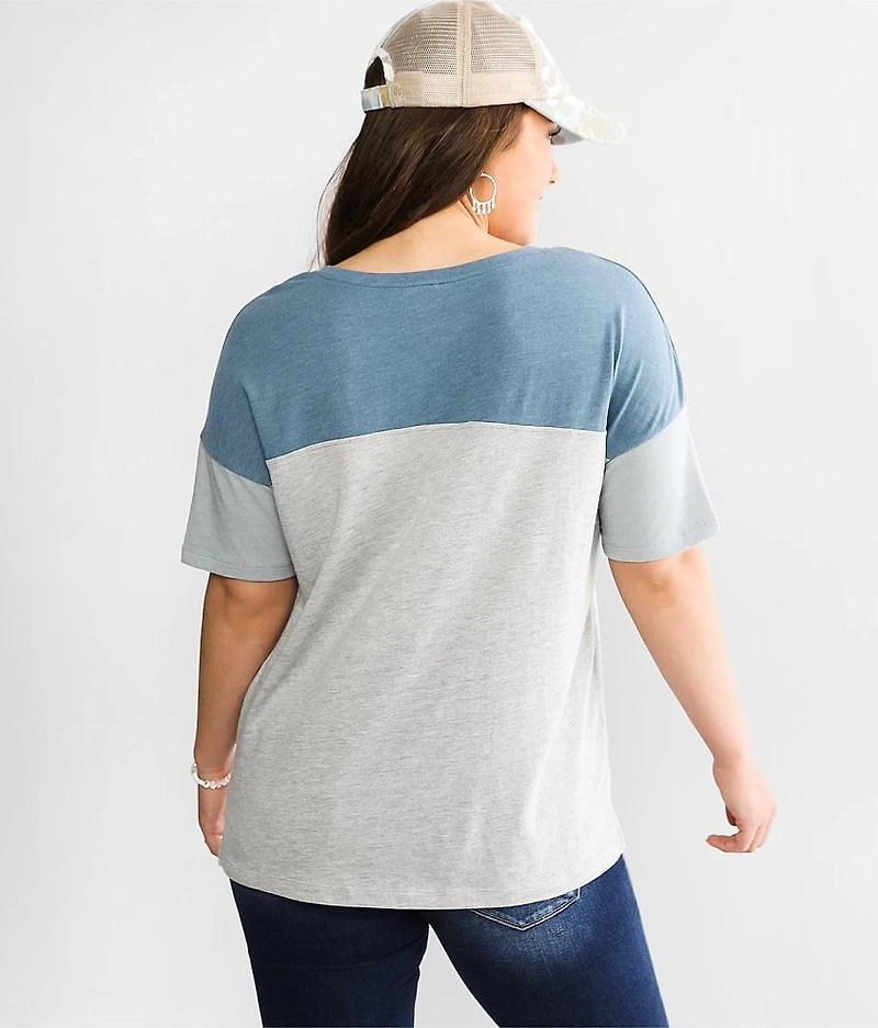 Pieced Color Block T-Shirt
