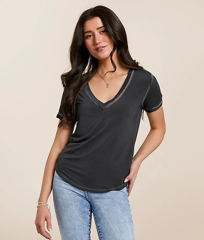 Washed V-Neck T-Shirt