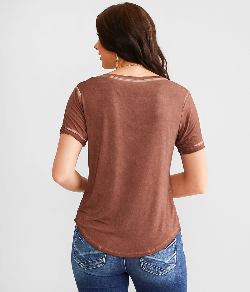 Washed V-Neck T-Shirt
