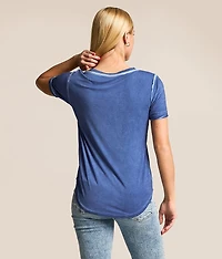 Washed V-Neck T-Shirt