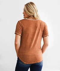 Washed V-Neck T-Shirt