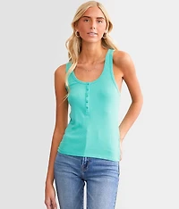 Rose Henley Tank Top