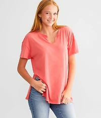 Split Neck T-Shirt