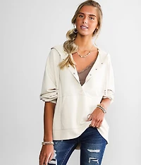 Janelle Hooded Henley Pullover