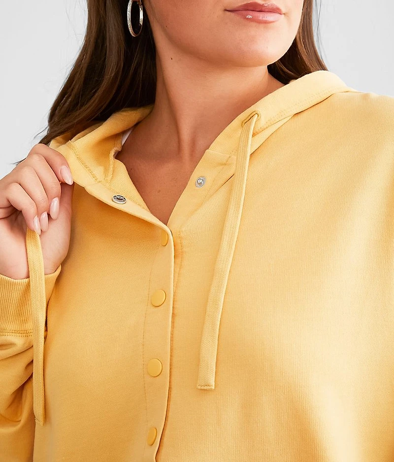 Janelle Hooded Henley Pullover