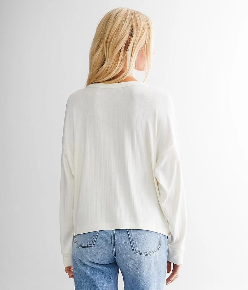 Ginger Pointelle Henley