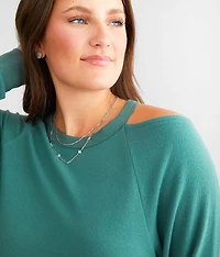Larisa Cold Shoulder Pullover