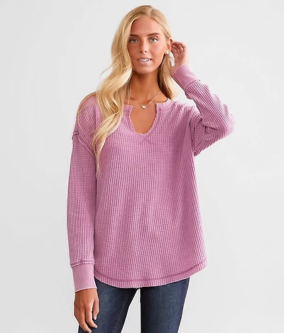 Shelly Waffle Knit Thermal Top