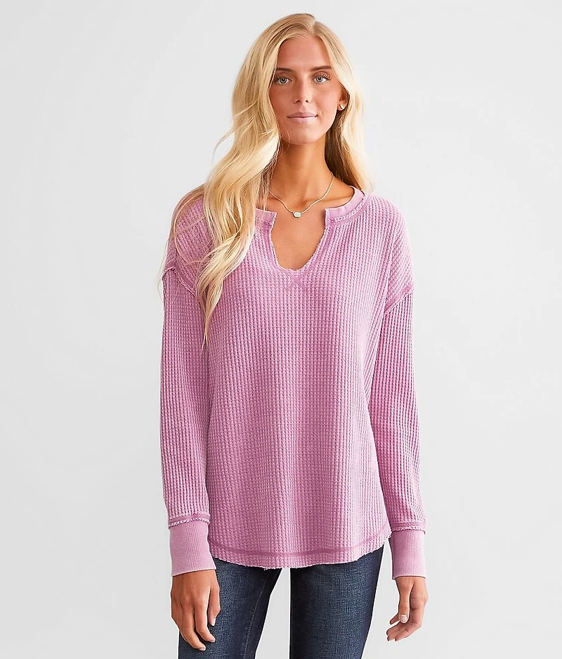 Shelly Waffle Knit Thermal Top