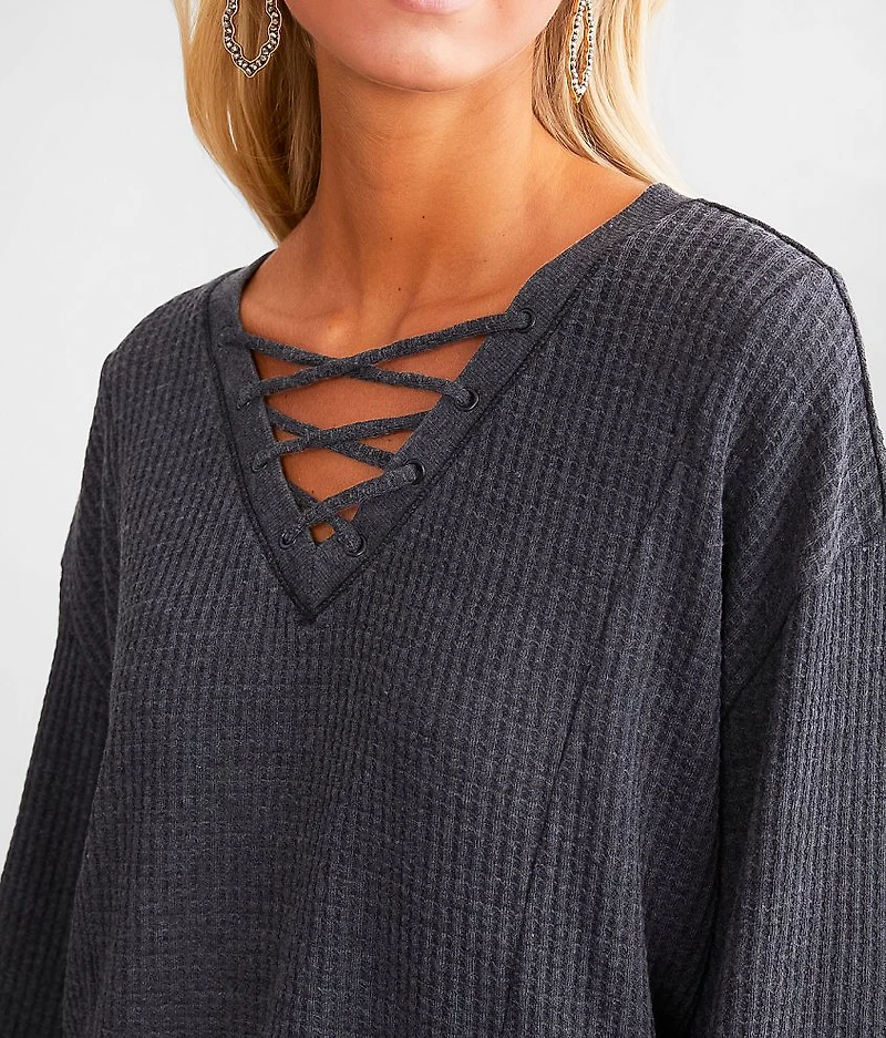 Audrey Waffle Knit Top