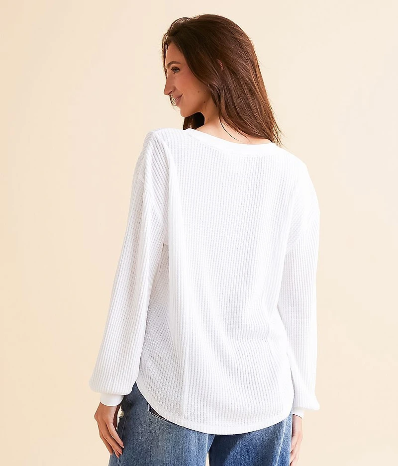 Audrey Waffle Knit Top