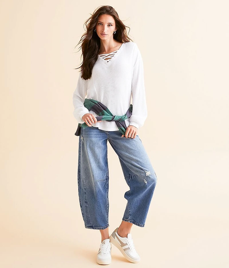 Audrey Waffle Knit Top