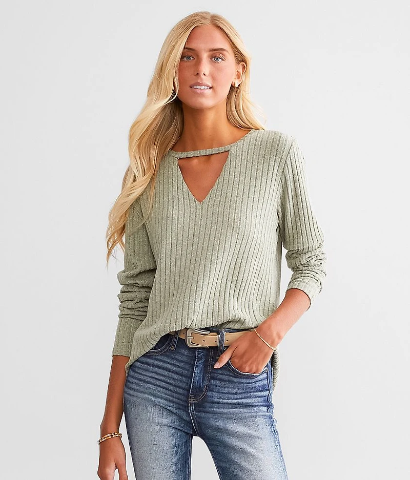 Sadie Silky Ribbed Top