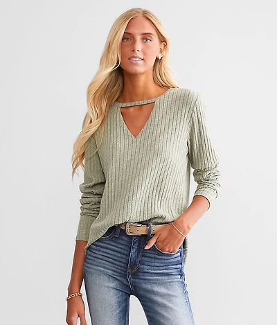 Sadie Silky Ribbed Top
