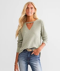 Sadie Silky Ribbed Top