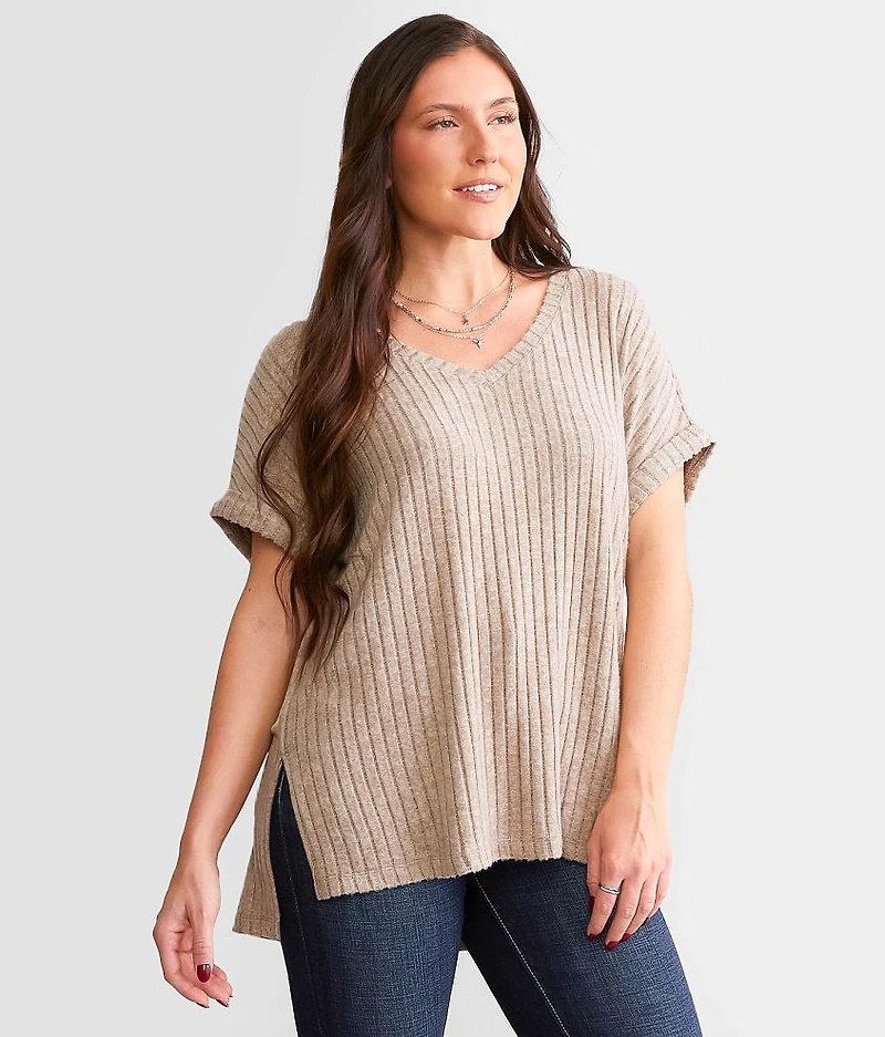 Take It Easy Ribbed Top