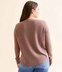 Ella Waffle Knit Henley