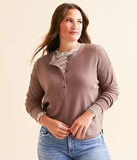 Ella Waffle Knit Henley