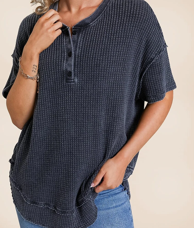 Lucy Waffle Henley