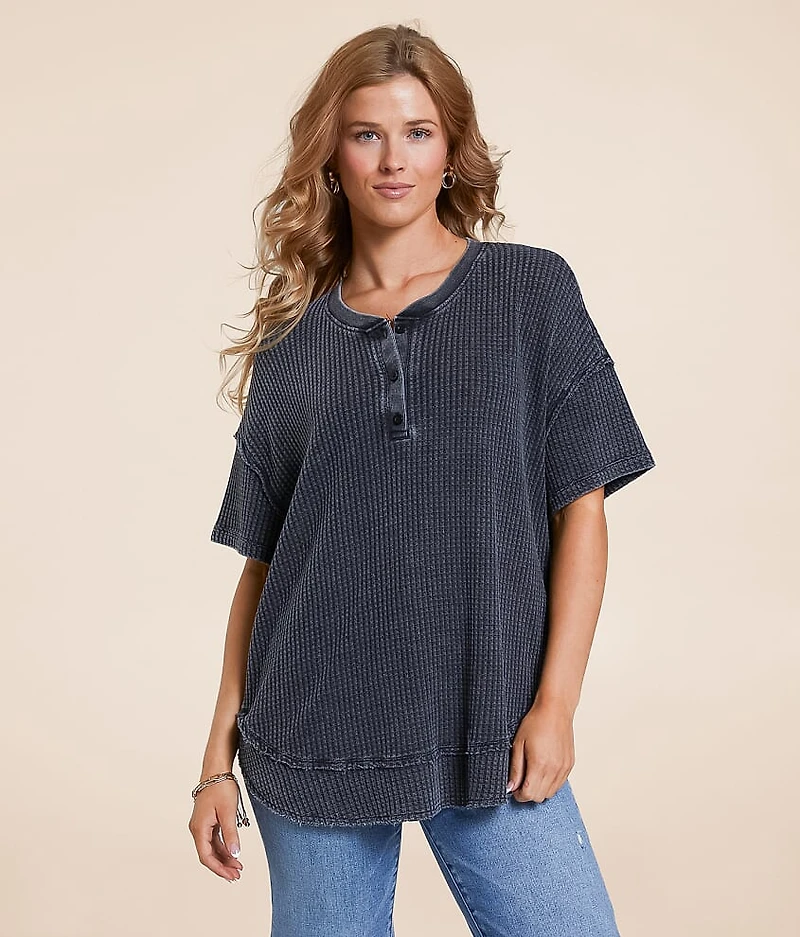 Lucy Waffle Henley