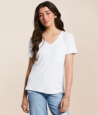 Silky Ribbed Knit Top