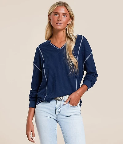 Elliot Waffle Knit Top