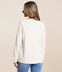 Josie Silky Ribbed Henley
