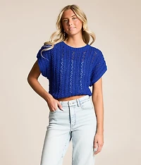 Belly Crochet Cropped Sweater