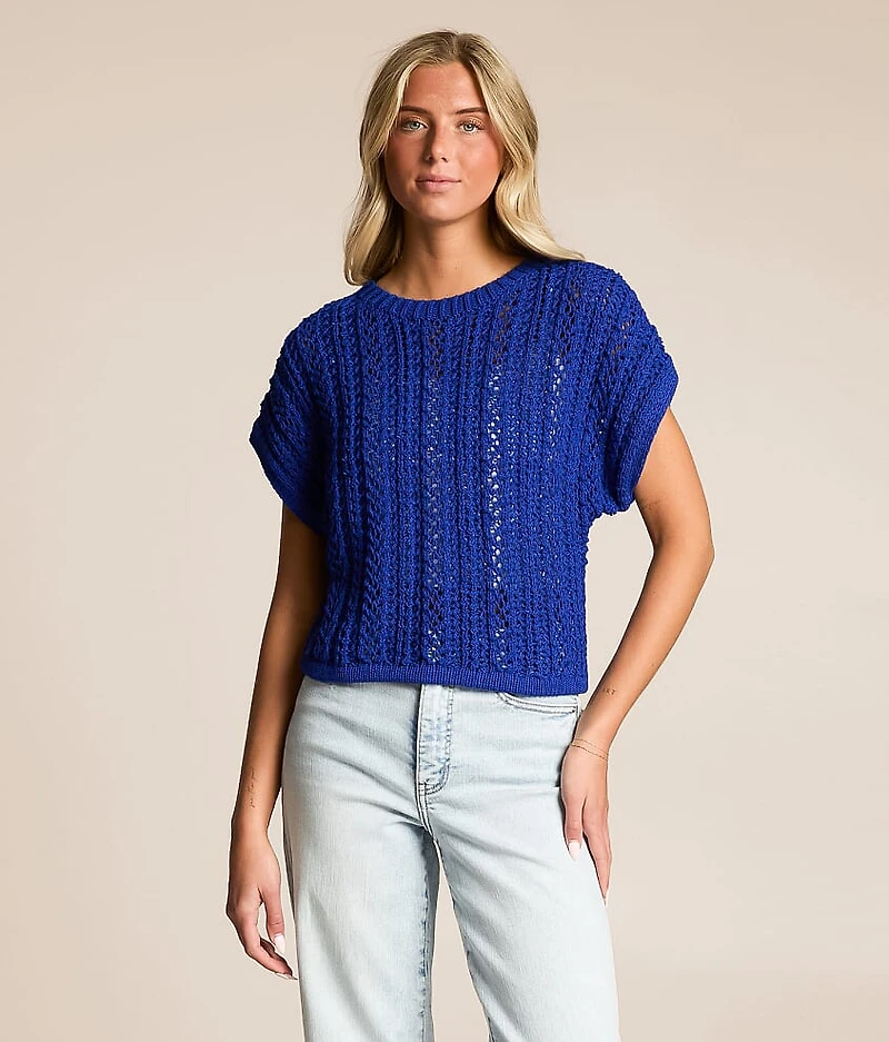 Belly Crochet Cropped Sweater