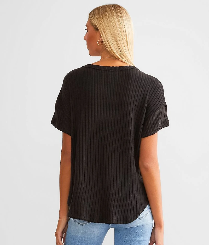 Brushed Rib Knit Top