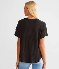 Brushed Rib Knit Top
