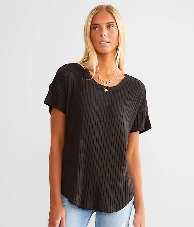 Brushed Rib Knit Top