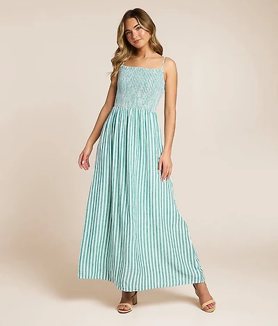 Bayside Striped Midi Dress