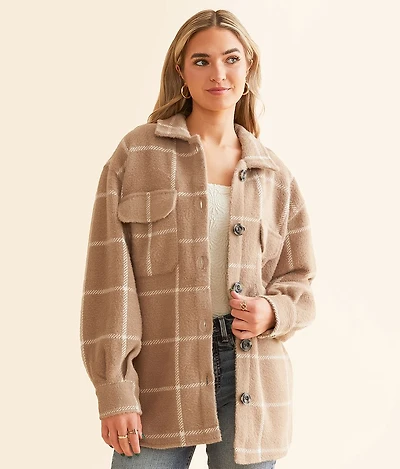 Eyelash Plaid Shacket