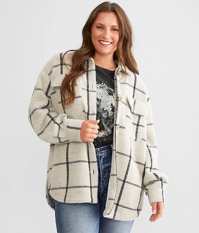 Eyelash Plaid Shacket