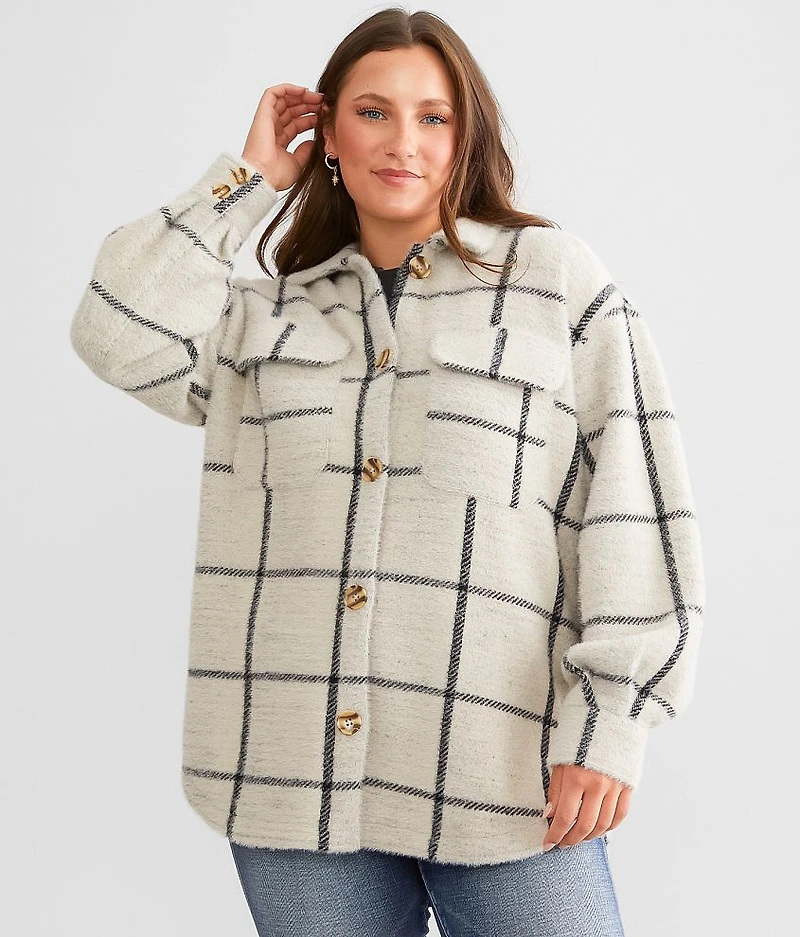 Eyelash Plaid Shacket