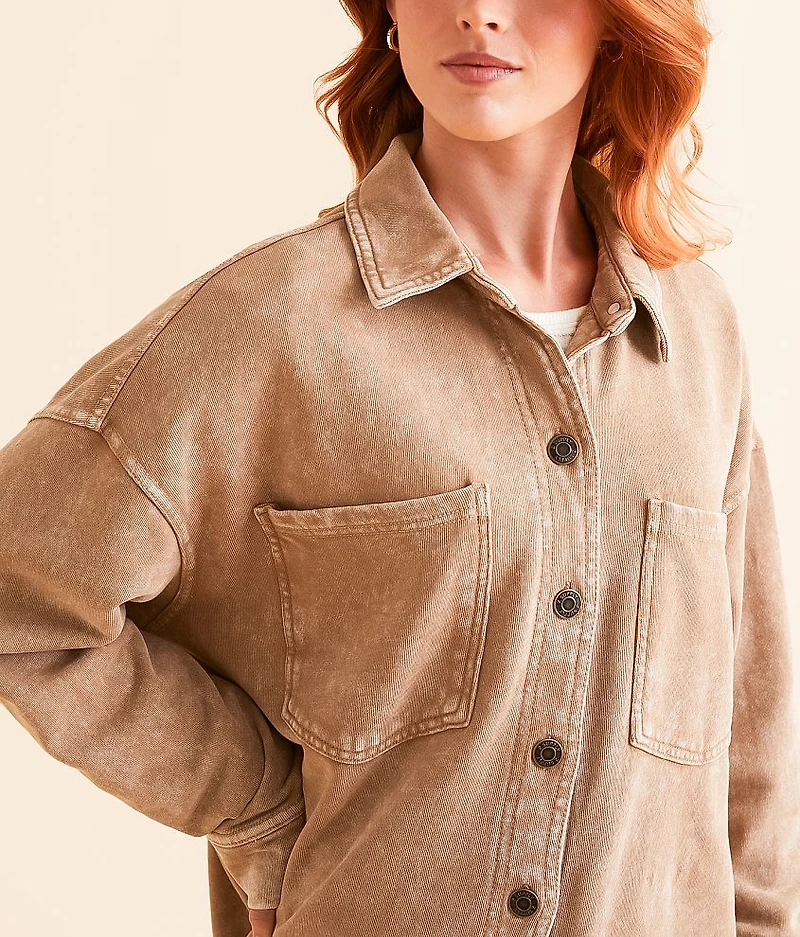 All Day Washed Knit Shacket