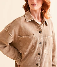 All Day Washed Knit Shacket