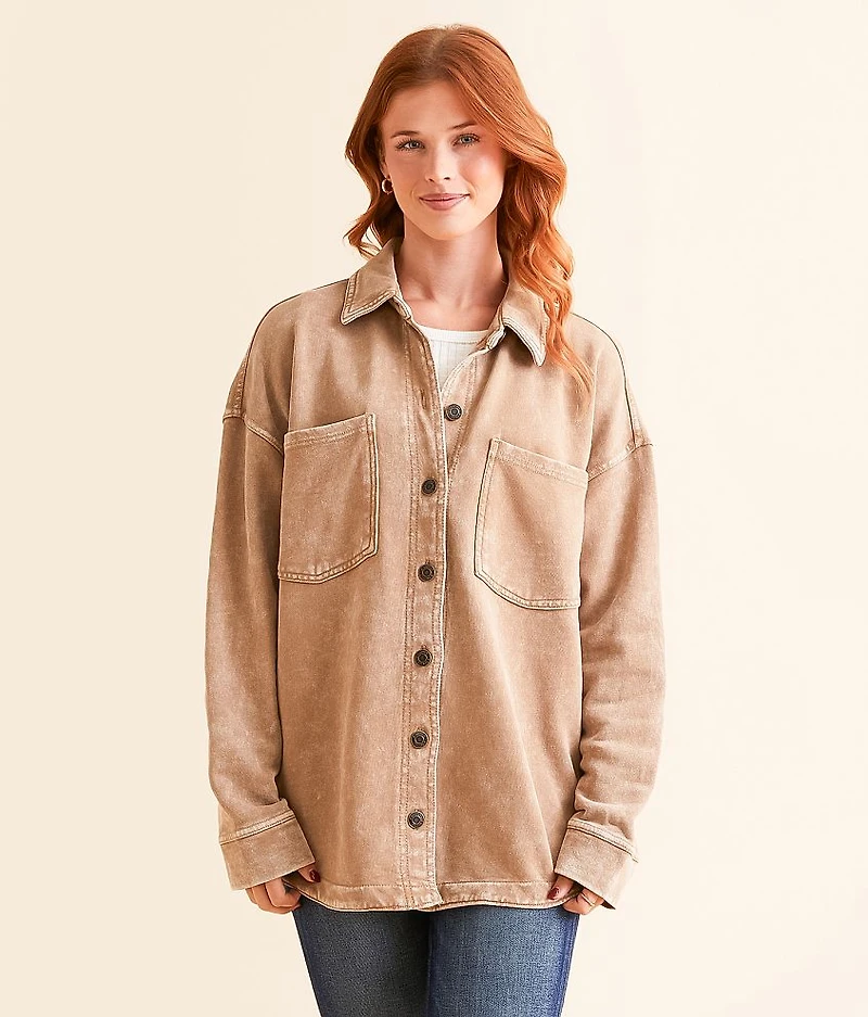 All Day Washed Knit Shacket