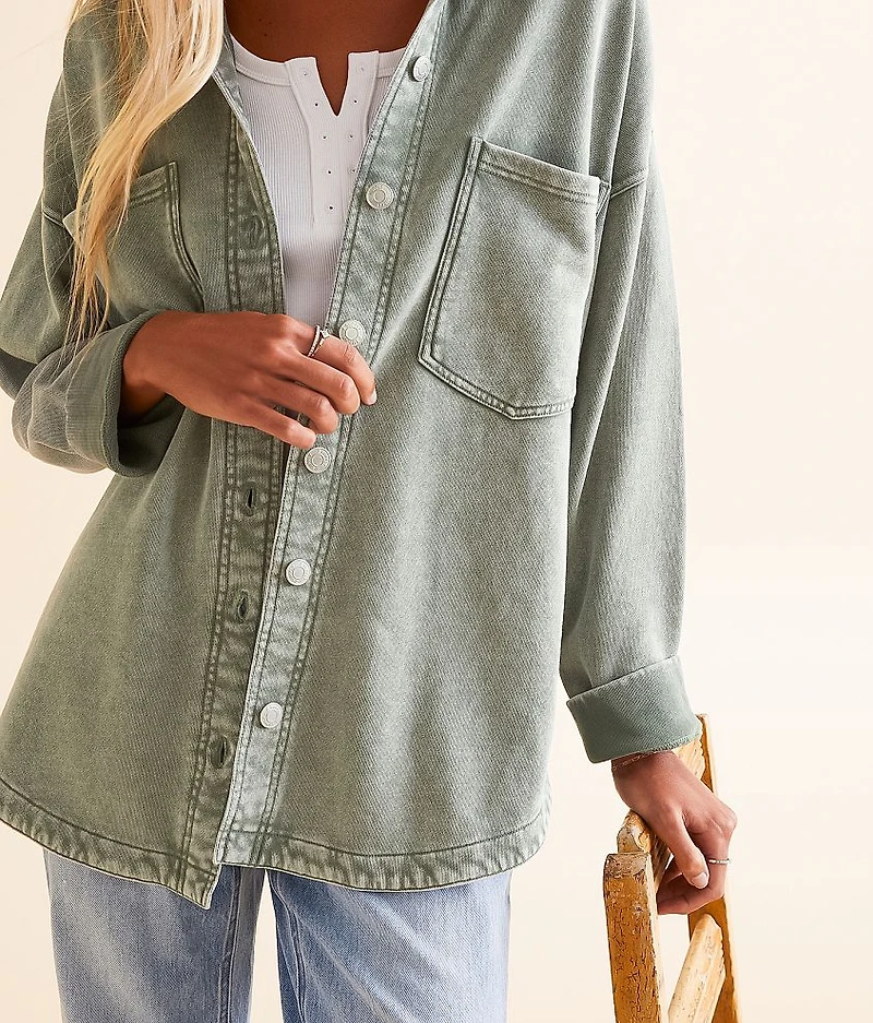 All Day Washed Knit Shacket