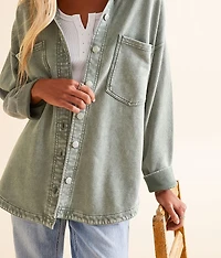 All Day Washed Knit Shacket