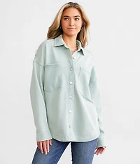 All Day Washed Knit Shacket