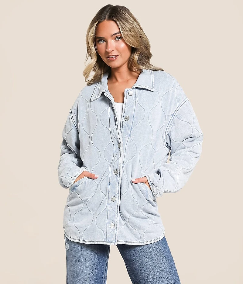 Boulder Quilted Knit Denim Jacket
