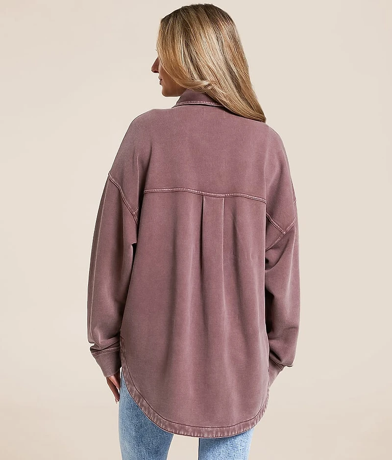 All Day Knit Washed Shacket